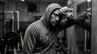 A confident man focusing on his physical and mental performance.