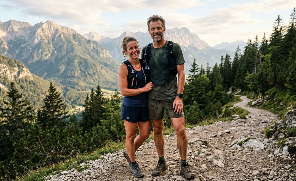 Ein Mann in seinen Vierzigern trainiert draußen — Symbol für Hormonbalance, Stärke und aktive Männlichkeit