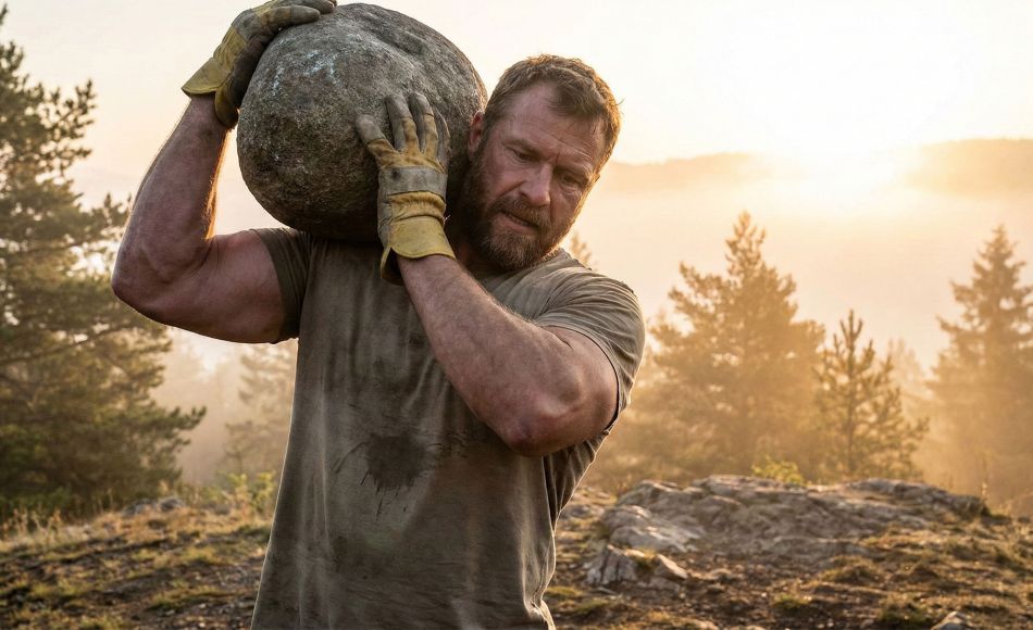 Mann beim Training im Freien, der männliche Gesundheit und Vitalität symbolisiert