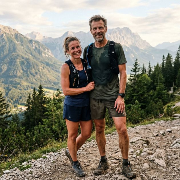 Ein Mann in seinen Vierzigern trainiert draußen — Symbol für Hormonbalance, Stärke und aktive Männlichkeit