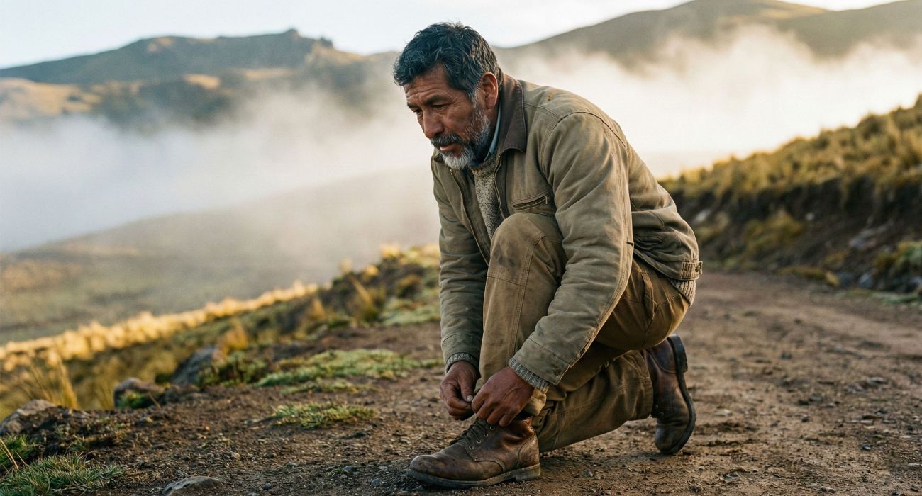 Hombre practicando autocuidado disciplinado mediante rutina diaria y preparación física