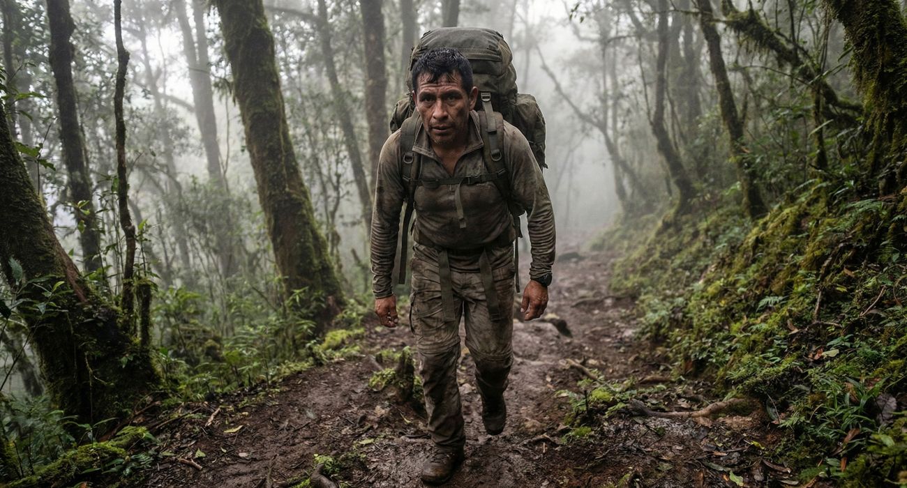 Un hombre en forma caminando al aire libre que representa la salud masculina robusta y el rendimiento físico máximo.
