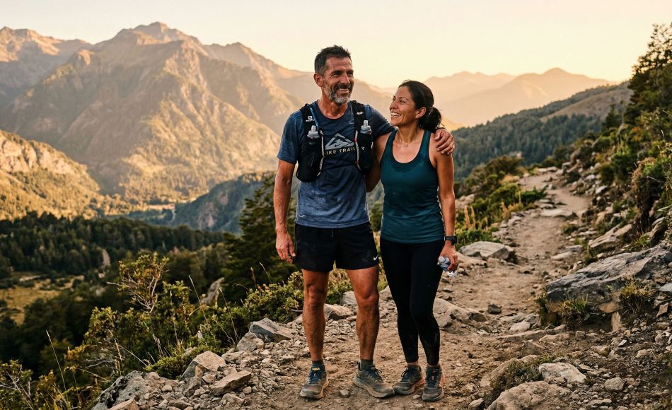 Un hombre de cuarenta años entrenando al aire libre — representando salud hormonal, fuerza y masculinidad activa