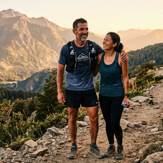 Un hombre de cuarenta años entrenando al aire libre — representando salud hormonal, fuerza y masculinidad activa