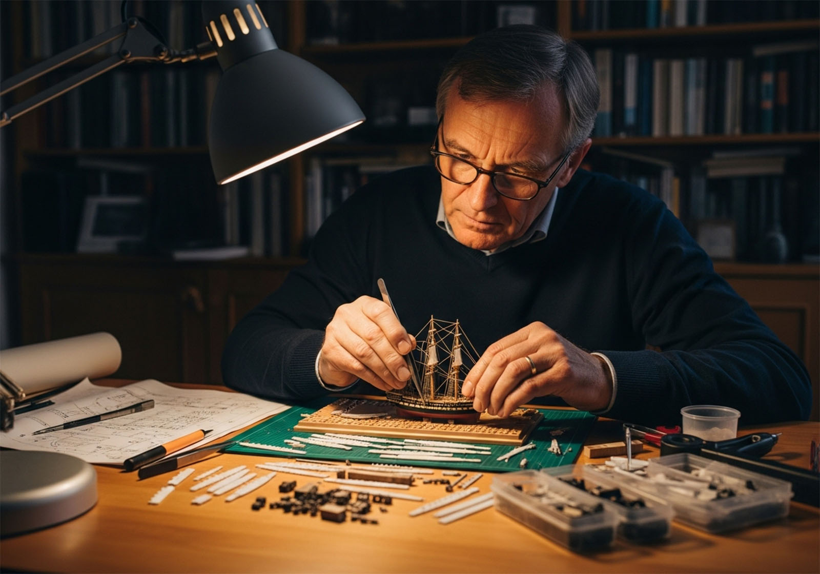 Mann übt eine Fähigkeit, um seinen Geist scharf zu halten