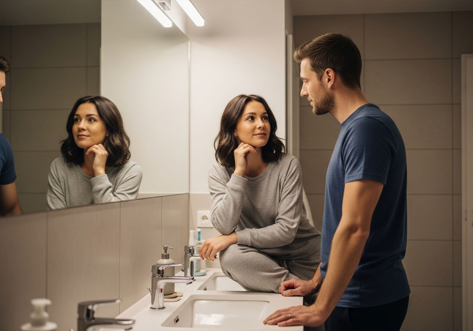 Ein Paar spricht ehrlich über Körperbild, Selbstvertrauen und Penisgröße.