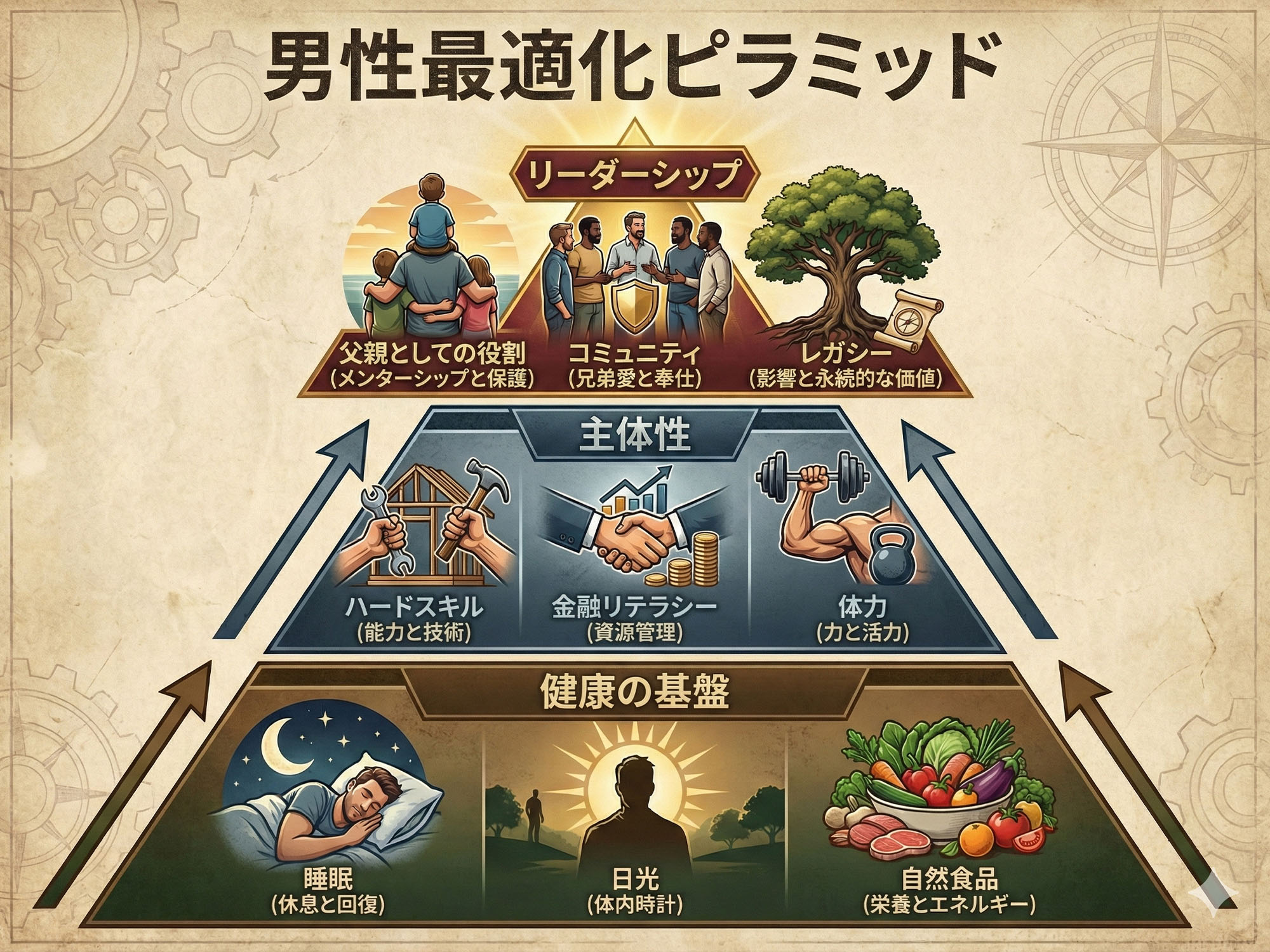 男性最適化ピラミッド