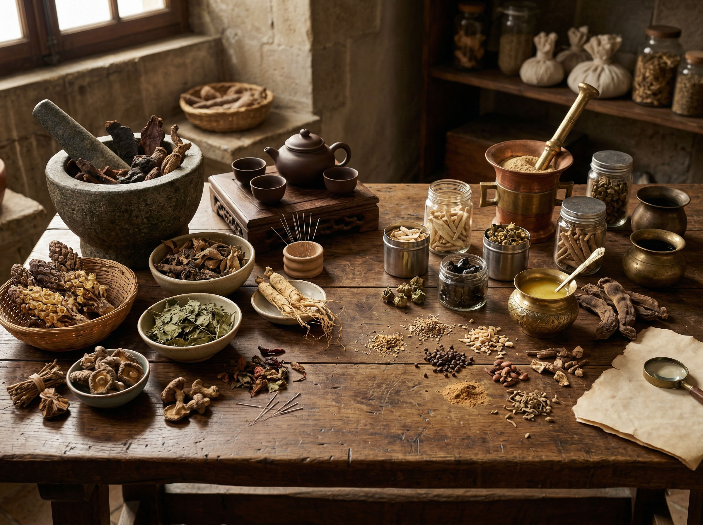 Traditional Chinese and Ayurvedic fertility practices and herbs used by men throughout history