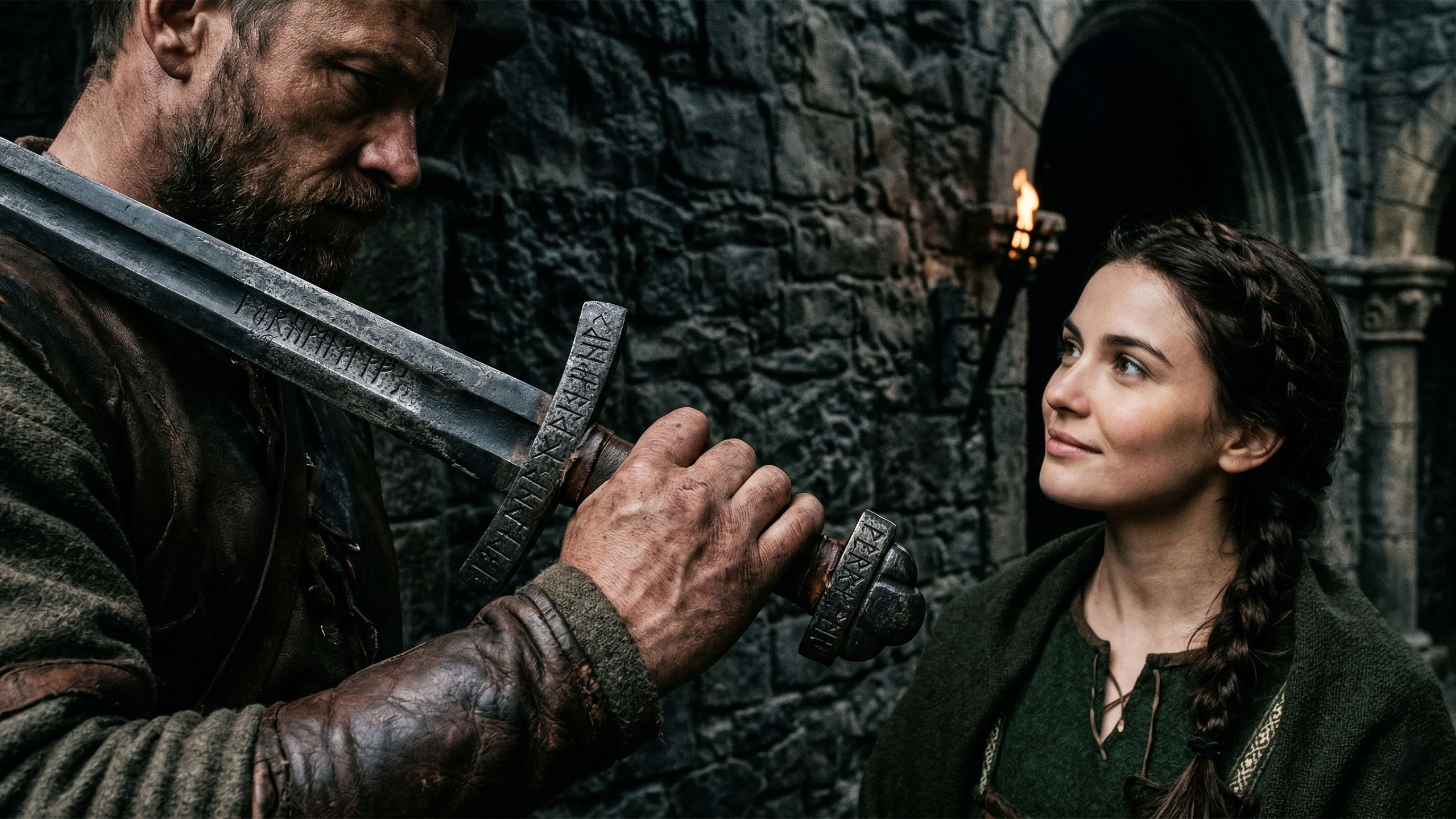 A man's hands gripping a traditional symbol of heritage and protection.