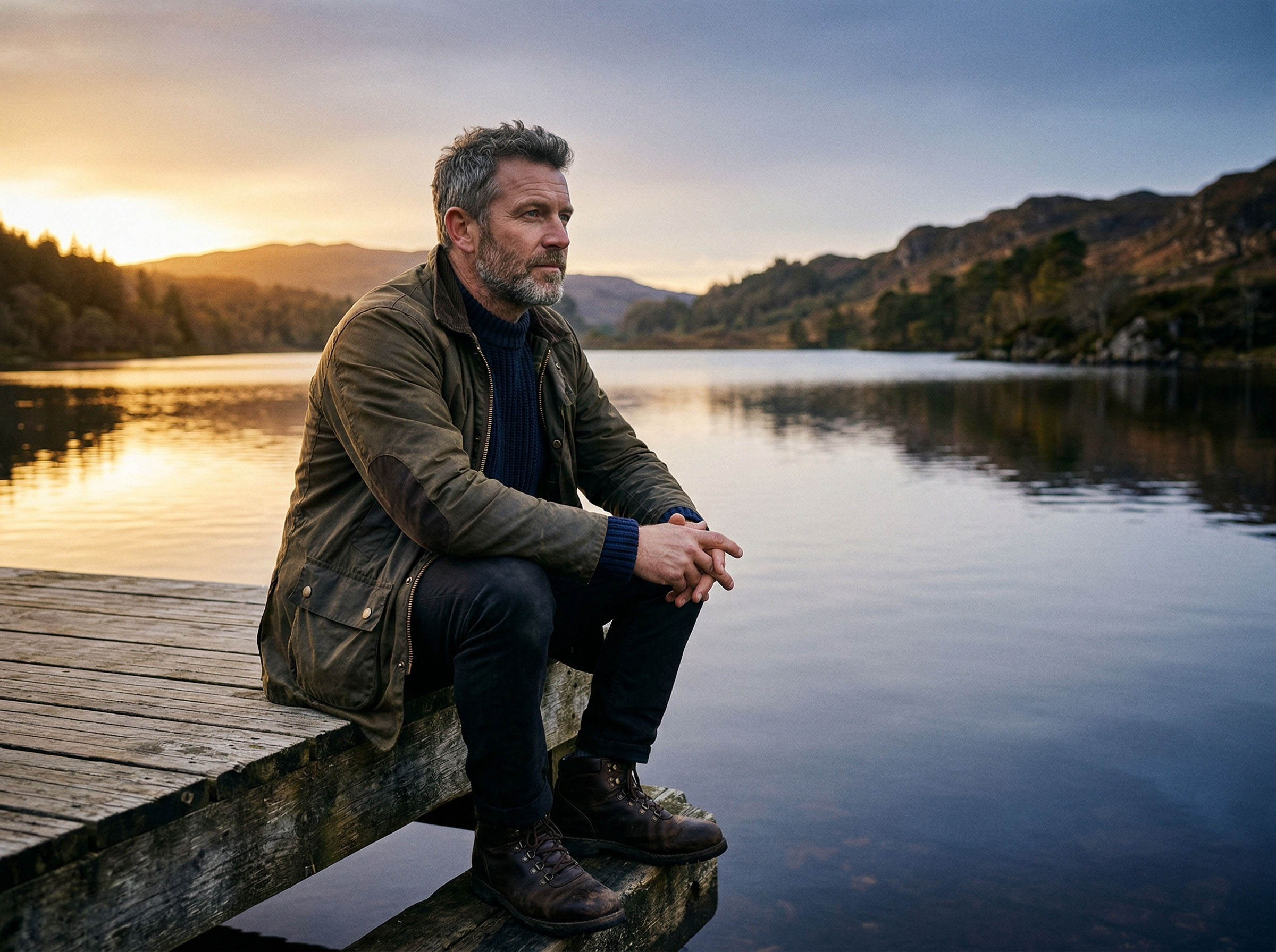 Man in midlife reflecting — testosterone, identity, and the psychological weight of hormonal change