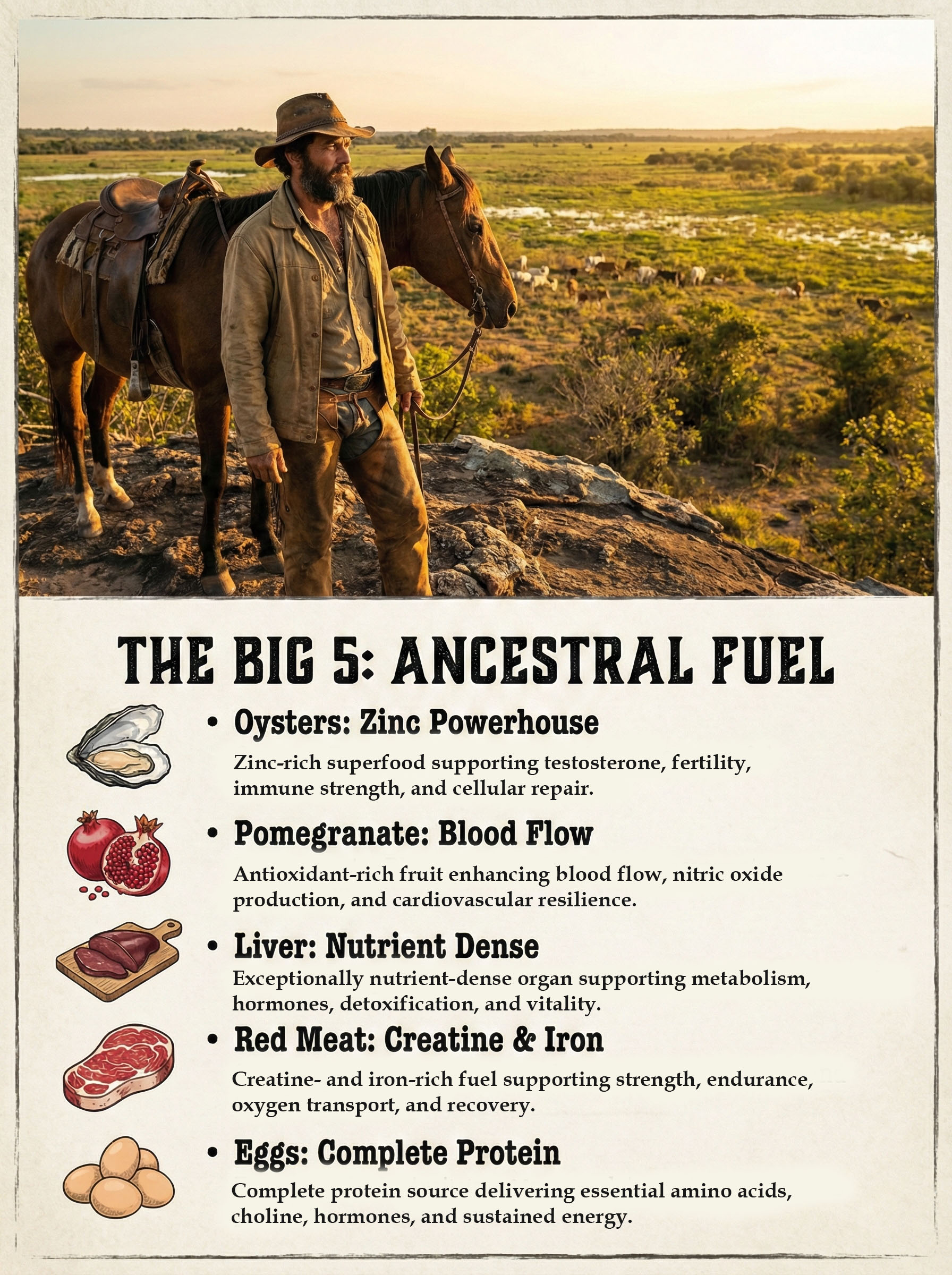 The big 5 ancestral fuel foods