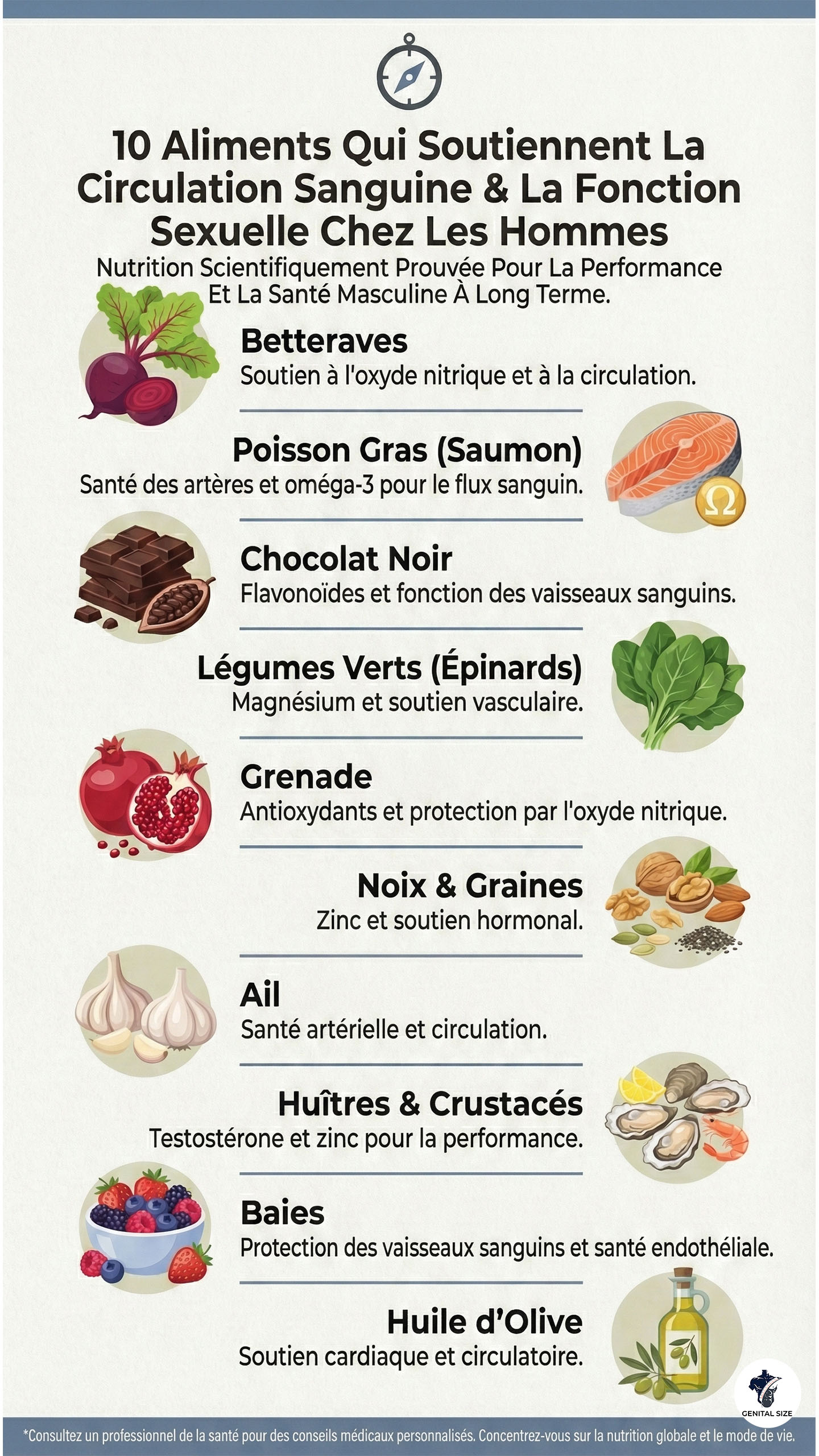 10 aliments qui favorisent le flux sanguin et la fonction sexuelle chez l'homme.