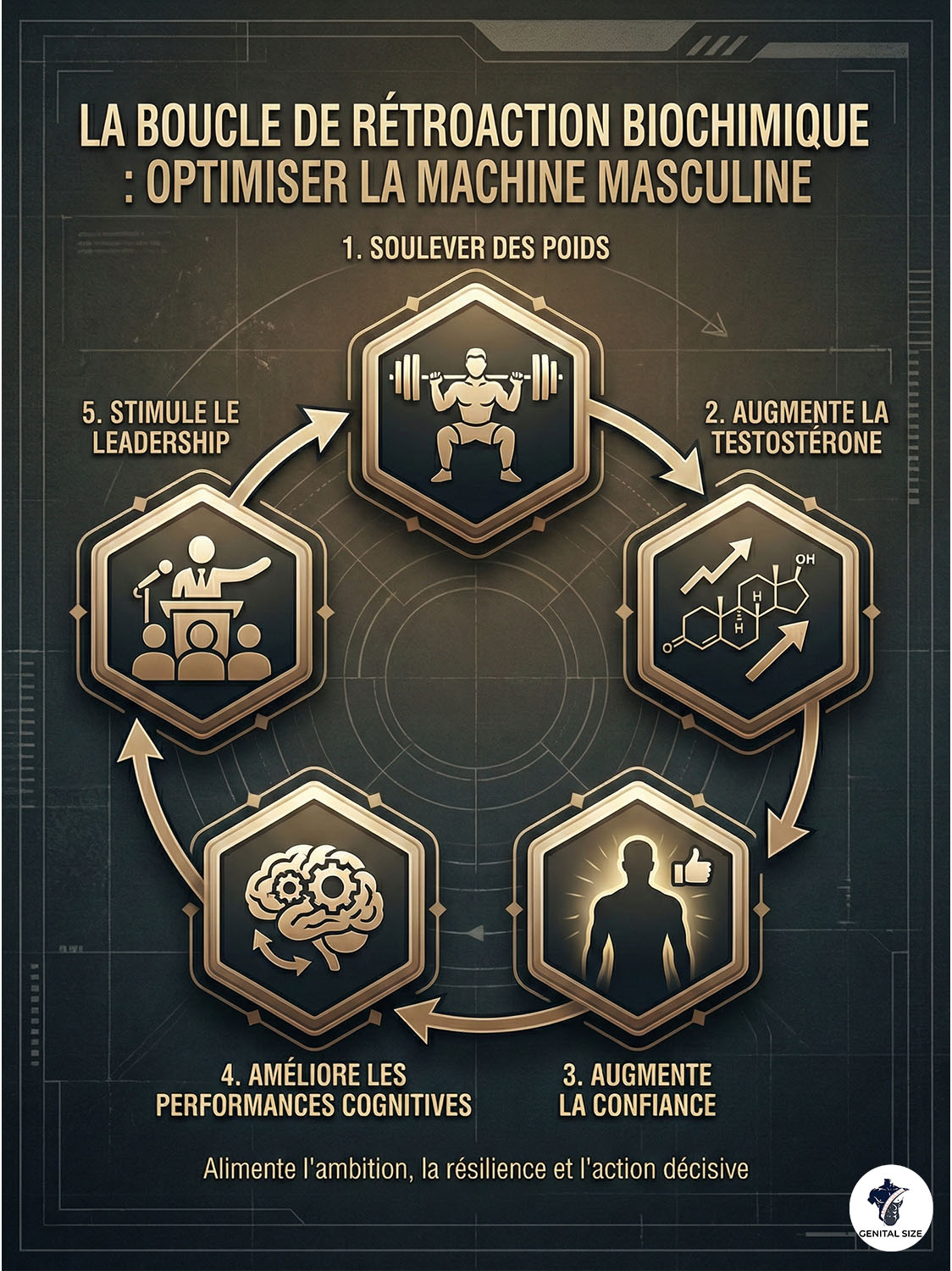 Infographie de la boucle de rétroaction biochimique