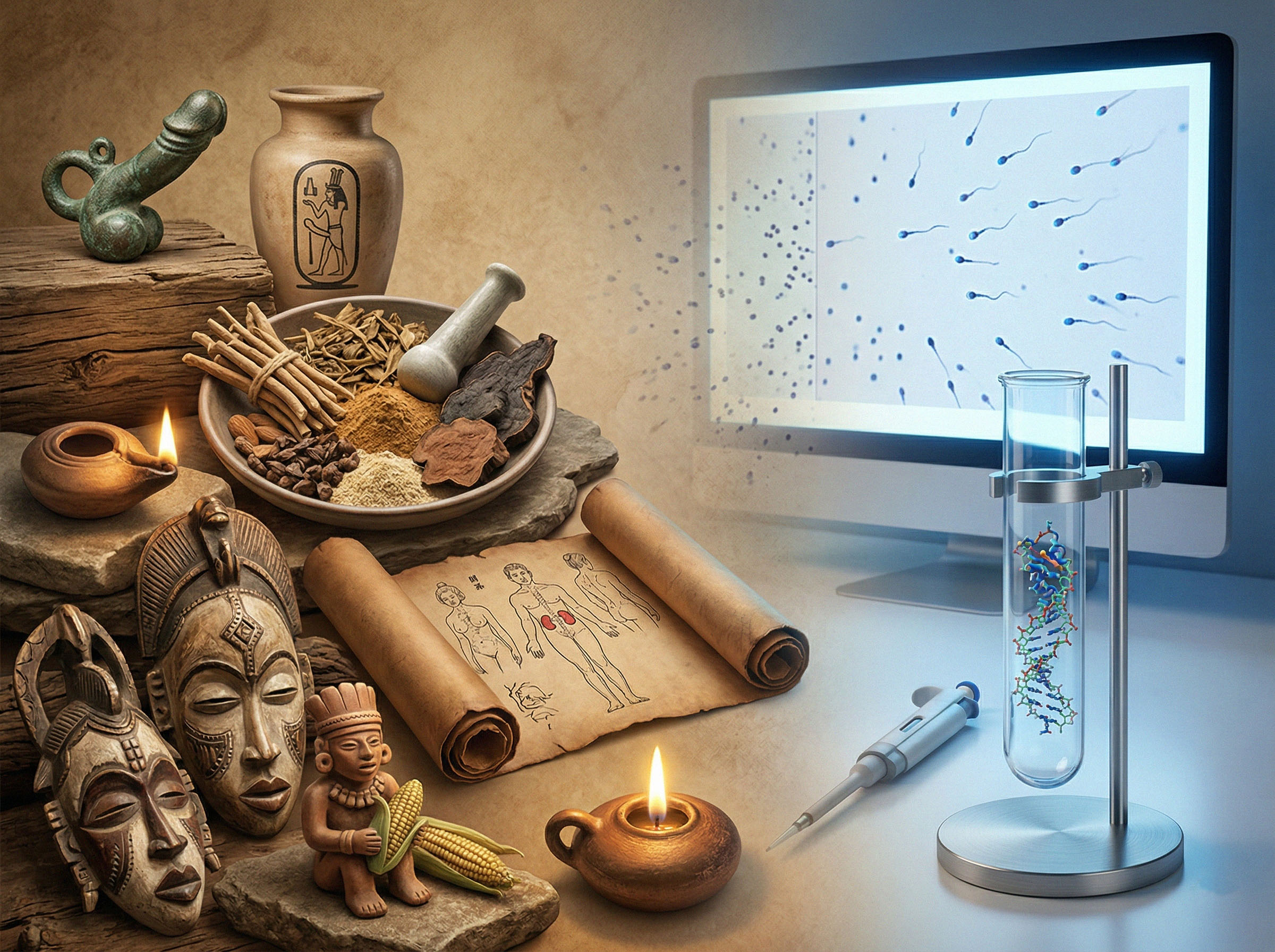 Modern scientific understanding of sperm health and male fertility in contrast with historical beliefs