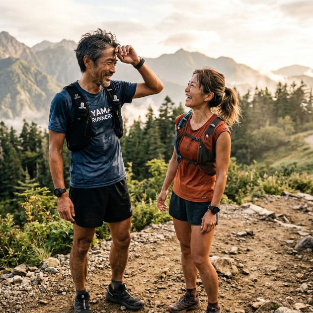 屋外でトレーニングする40代の男性 — ホルモンの健康と中年期の強さを象徴