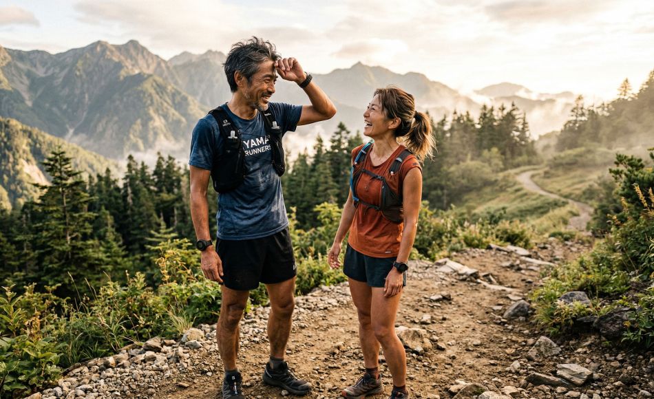 屋外でトレーニングする40代の男性 — ホルモンの健康と中年期の強さを象徴