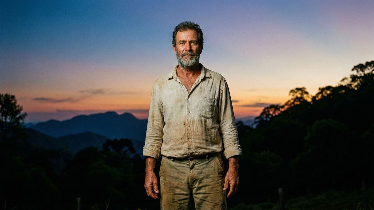 Homem praticando calma e foco ao ar livre para gerenciar o estresse e a clareza mental