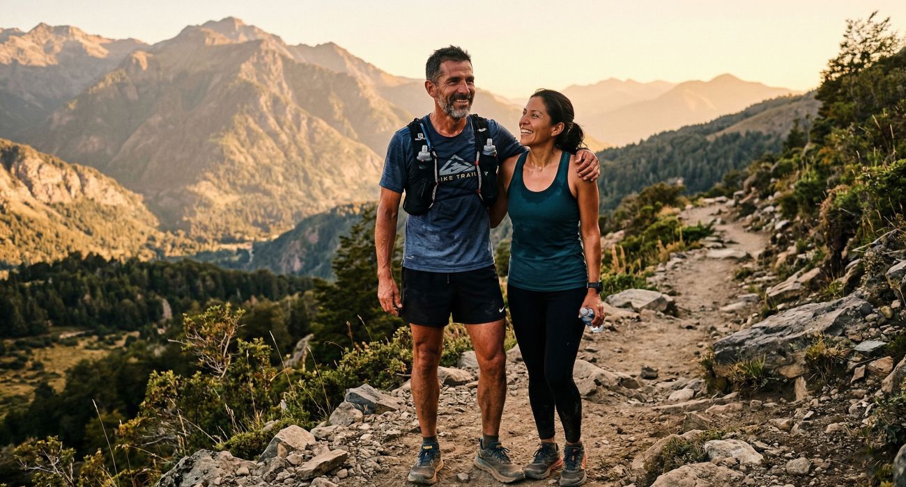 Un hombre de cuarenta años entrenando al aire libre — representando salud hormonal, fuerza y masculinidad activa