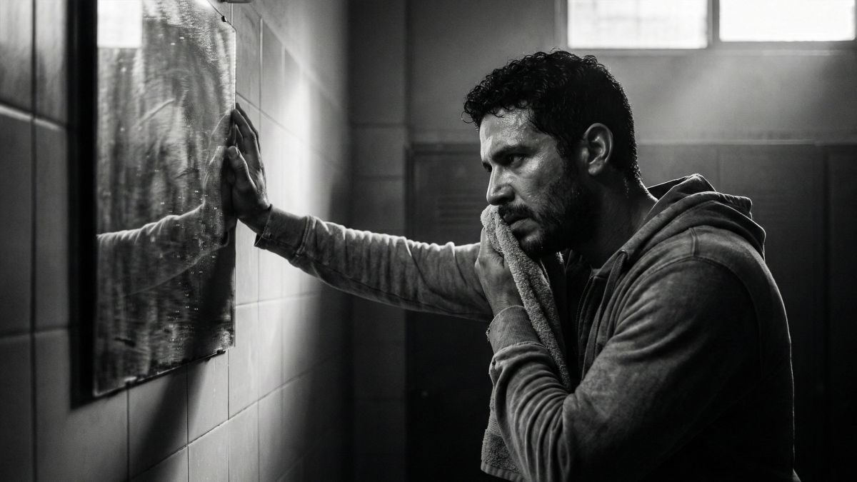 Un hombre seguro de sí mismo centrado en su rendimiento físico y mental.