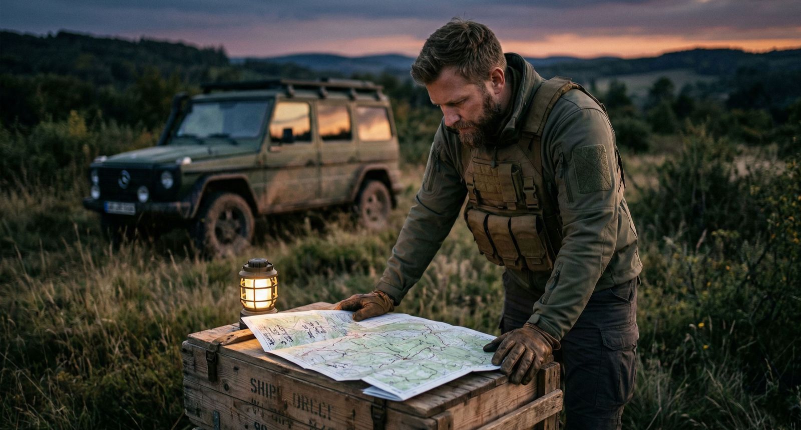 Ein Mann bereitet sich in einem ländlichen „Life Unit“-Umfeld auf Selbstversorgung vor.
