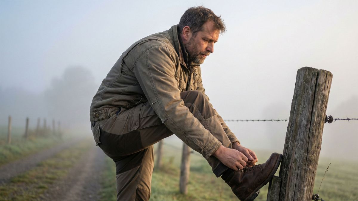 Mann praktiziert disziplinierte Selbstpflege durch t&auml;gliche Routine und k&ouml;rperliche Bereitschaft