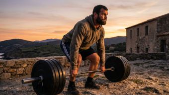 Homme effectuant un entraînement en extérieur représentant la santé et la vitalité masculine