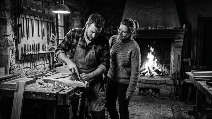 Ein starker, selbstbewusster Mann, der Führung und Hingabe in einer langfristigen Beziehung symbolisiert.