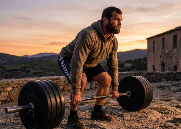 Homme effectuant un entraînement en extérieur représentant la santé et la vitalité masculine