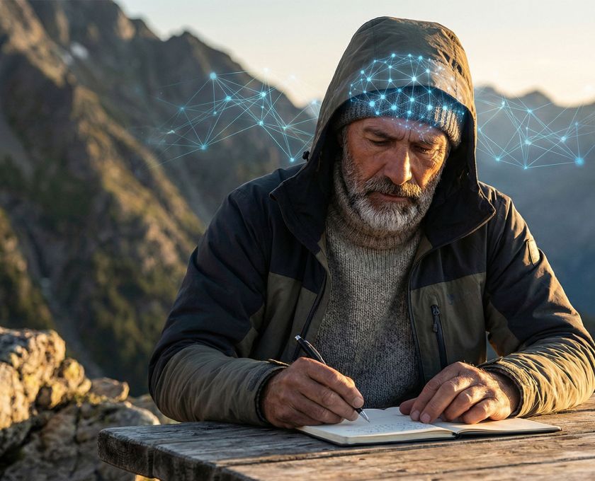 Un homme une concentration mentale intense et une présence de leadership.