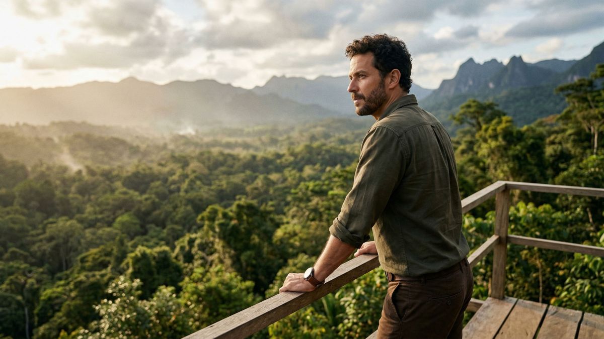 Um homem confiante representando força e propósito