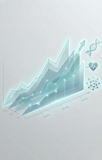 Man analyzing digital trends and forecasts for the future.