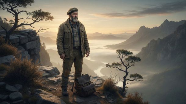 Homme debout dans des conditions difficiles symbolisant la résilience plutôt que la dureté