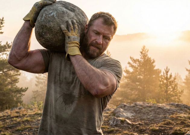 Mann beim Training im Freien, der männliche Gesundheit und Vitalität symbolisiert