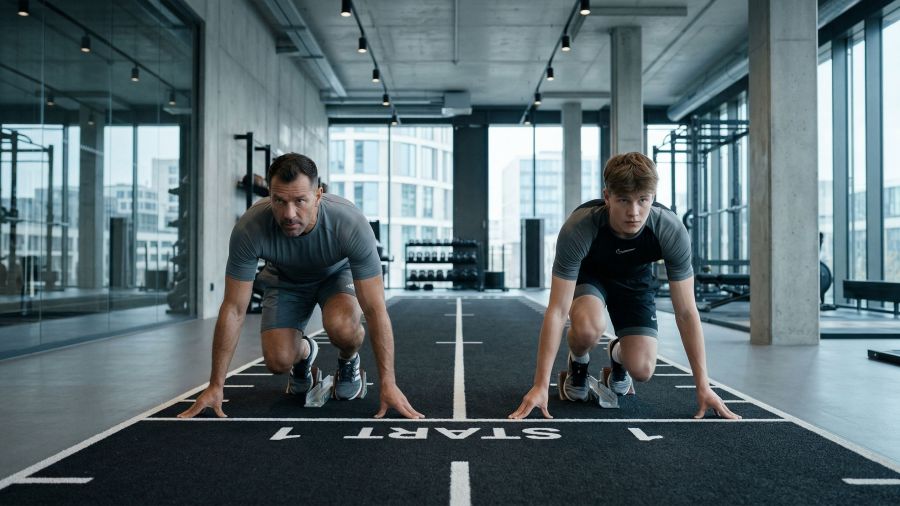 Ein Mann trifft gesunde Lebensentscheidungen und symbolisiert den epigenetischen Einfluss auf zukünftige Generationen.