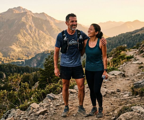 Un hombre de cuarenta años entrenando al aire libre — representando salud hormonal, fuerza y masculinidad activa