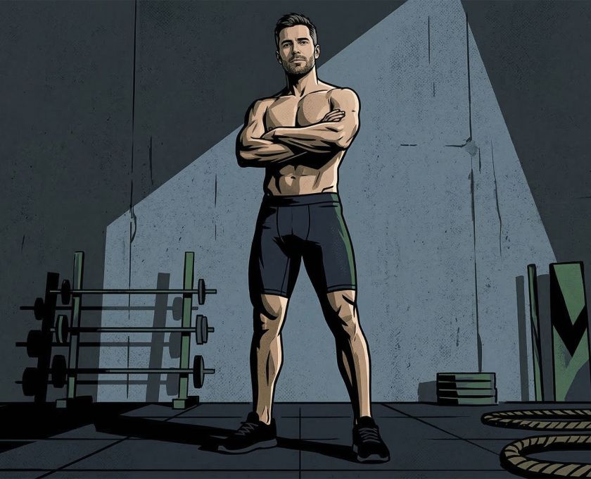 Confident man representing male anatomy awareness and men's reproductive health