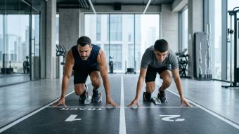 Un hombre tomando decisiones saludables que simbolizan el impacto epigenético en futuras generaciones.