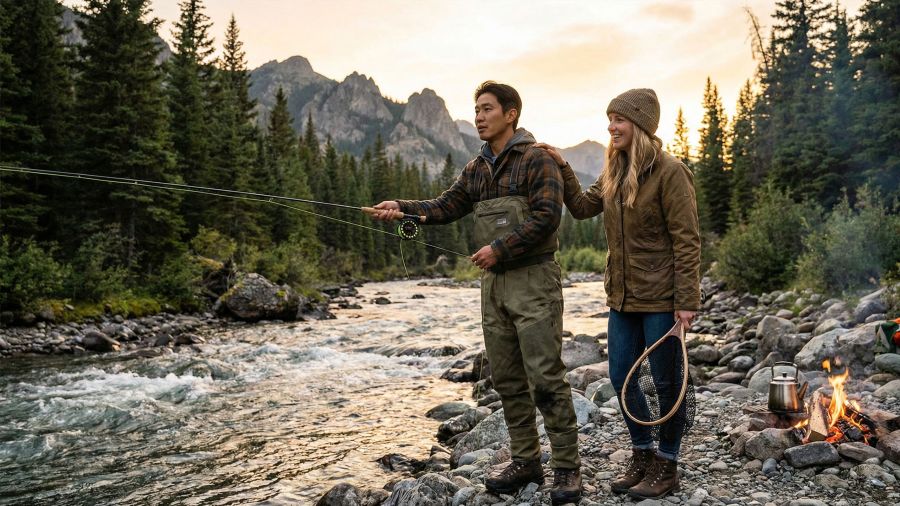 価値観の合うパートナーシップを象徴するアウトドアを楽しむ男女