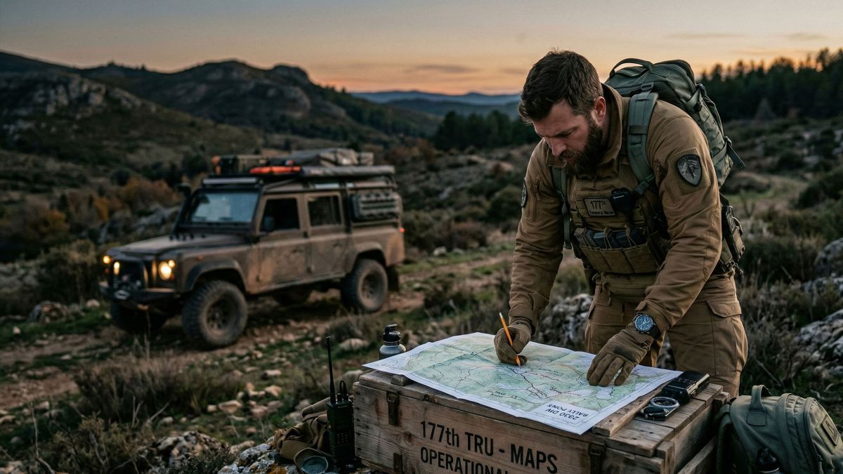 A man preparing for self-reliance in a rural 'Life Unit' setting.