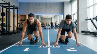 Um homem fazendo escolhas saudáveis, simbolizando o impacto epigenético nas futuras gerações.