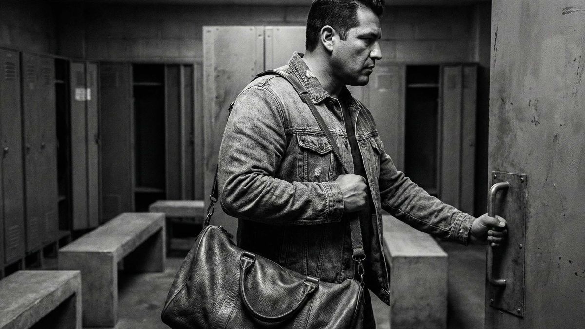 Un hombre que muestra fuerza y compostura, representando la confianza masculina.