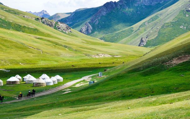 Kyrgyzstan country side and nomad living